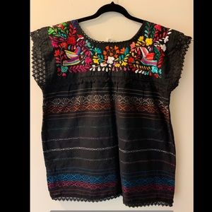 Traditional Handmade Embrodery Mexican Blouse